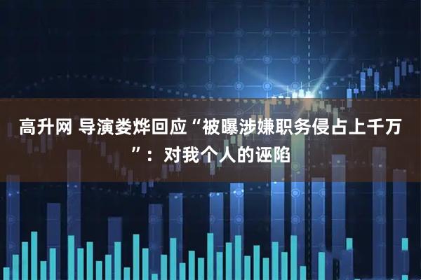 高升网 导演娄烨回应“被曝涉嫌职务侵占上千万”：对我个人的诬陷