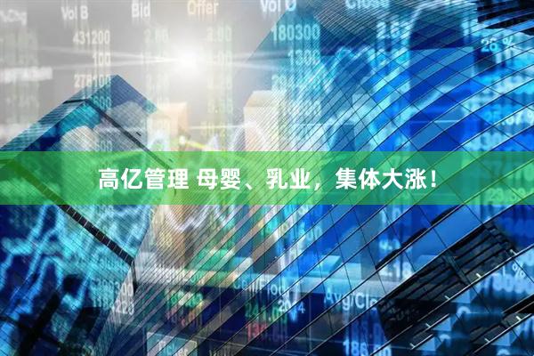 高亿管理 母婴、乳业，集体大涨！