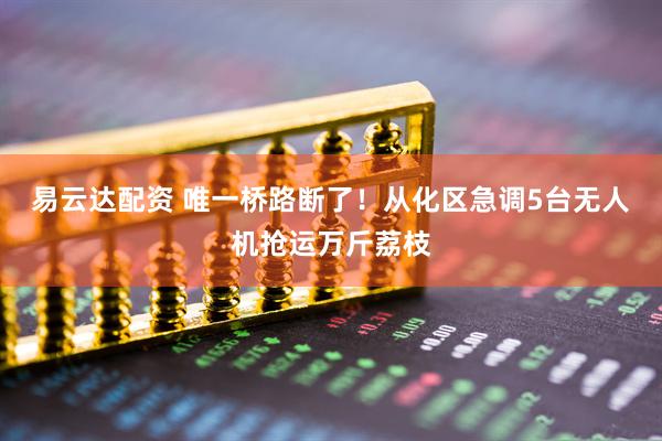 易云达配资 唯一桥路断了！从化区急调5台无人机抢运万斤荔枝